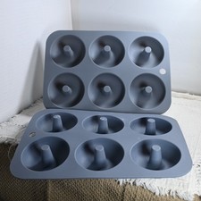 Silicone donut pans grey set of 2 makes 12 donuts
