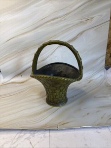 9 inch Green  Ceramic Haeger Basket