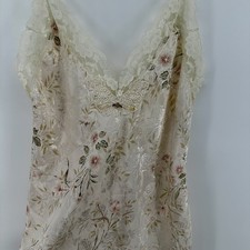 VTG 90s Y2K California Dynasty Floral Lace Negligee Chemise Slip Dress Medium