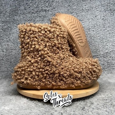 Crocs Crush Doodle Fur Boot Size 8 Women Brown 210757-2EY