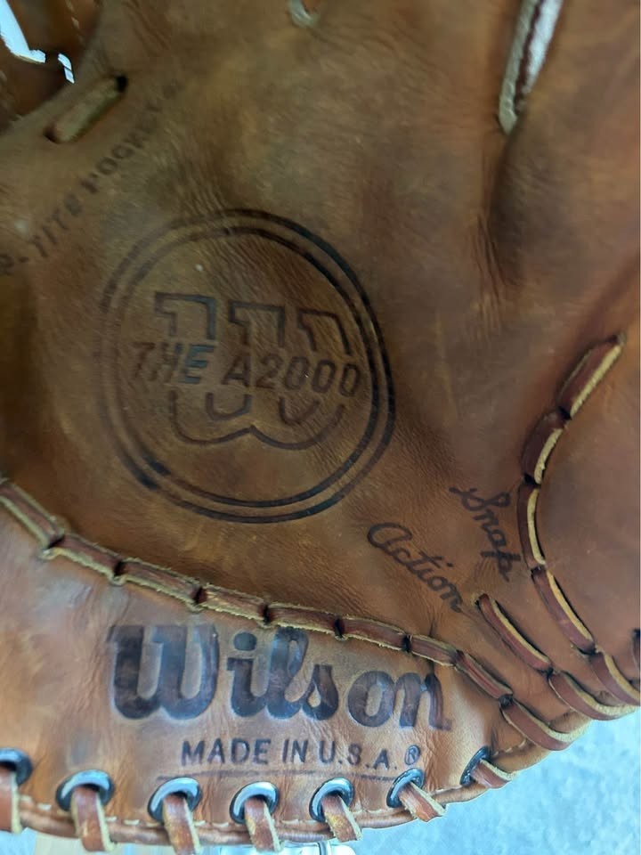 Gant Baseball Wilson A2000 XL Cuir 12'' - Fabriqué USA, Main Droite, Vintage