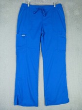 Cherokee Unisex Medium Blue Drawstring Cargo Straight Leg Scrub Pants