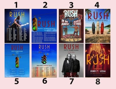 Rush Fifty Something Tour 2026 Concert Poster, Home Decor