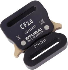 Stubai Click Fix 2.0 Aluminum Buckles - Durable Black Anodized Non-Adjustable