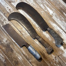 3 Vintage Billhook Slasher Hedge Laying Garden Tools for restoration 