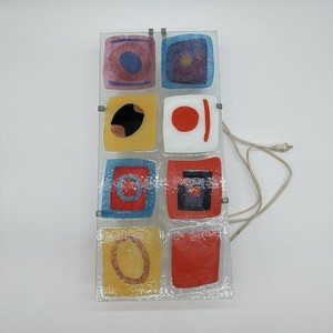 90s IKEA GYLLEN WALL LAMP Abstract Modern Colors Glass Art Light Collector RARE