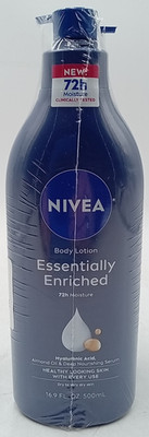 NIVEA Essentially Enriched Body Lotion for Dry Skin Pack of 2, 16.9 Fl Oz
