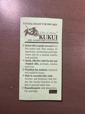 Vintage Oils Of Aloha Kukui Brochure Pamphlet Waialua Hawaii B36