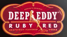 Deep Eddy Ruby Red Vodka Tin Wall Bar Sign 17x9 inch