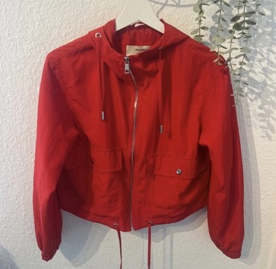 Damen pull And Bear Jacke Rot Übergangsjacke Größe S/M Neu