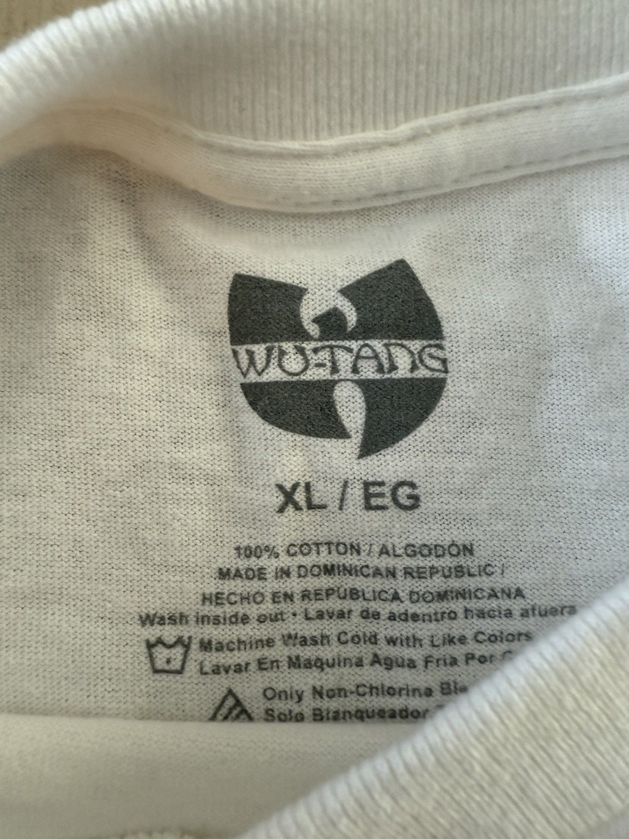 Wu Tang Clan T-Shirt White Size XL Wu-Tang Clan World Logo Hip Hop