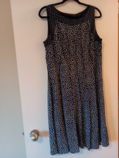 Women's Polka Dot Sleeveless Dress Size L