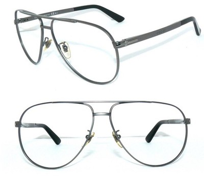 GUCCI BRILLE GRAU 2269 HERREN PILOT DAMEN SONNENBRILLE FASSUNG + TOM FORD ETUI