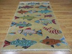 Turkish Oushak(Tree Of life)Fish Design Multicolored Handmade Bohemian Rug 4x6 — photo 1