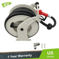 For Vehicle 1" x 50FT Fuel Hose Reel 300 PSI Fuel Hose Reel with Fueling Nozzle