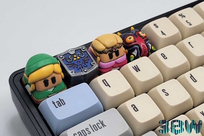 Zelda Keycap Set | Handpainted Resin Artisan Caps | Cherry MX | Link, Zelda, Hyl