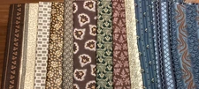 Civil War Reproduction Fabric Fat Quarter Bundle Rothermel Marcus Brackman Lot