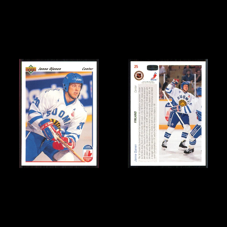 Janne Ojanen #25 1991 Upper Deck Finland Hockey Card NHL NM - Image 3 of 3