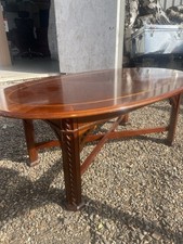Beautiful Mahogany with Inlaid Design - Vintage Coffee Table