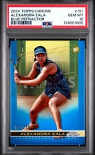2024 TOPPS CHROME TENNIS BLUE REFRACTOR #191 ALEXANDRA EALA 153/250 PSA 10