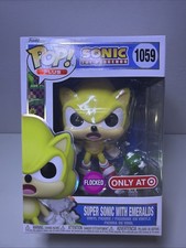 Funko Pop! Plus: Sonic the Hedgehog Super Sonic with Emeralds Flocked Exclusive