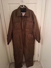 Vintage Walls Blizzard-Pruf Brown Snow Snowmobile Coverall Suit 56" Chest Read