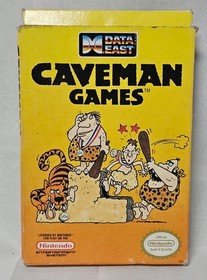 Caveman Games Nintendo NES w/ Box and Manual TESTED SEE PHOTOS