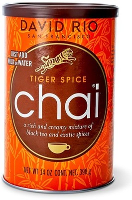   Chai Tee Pulver Tiger Spice Chai 398g  Würziger Schwarztee mit Zimt, Kardam...
