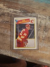 88 89 OPC JOE NIEUWENDYK Rookie Hockey Card  #16 Calgary Flames. rookie card picture