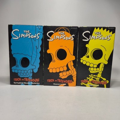 The Simpsons Trick or Treehouse Set (VHS, 2000) - Tested Works