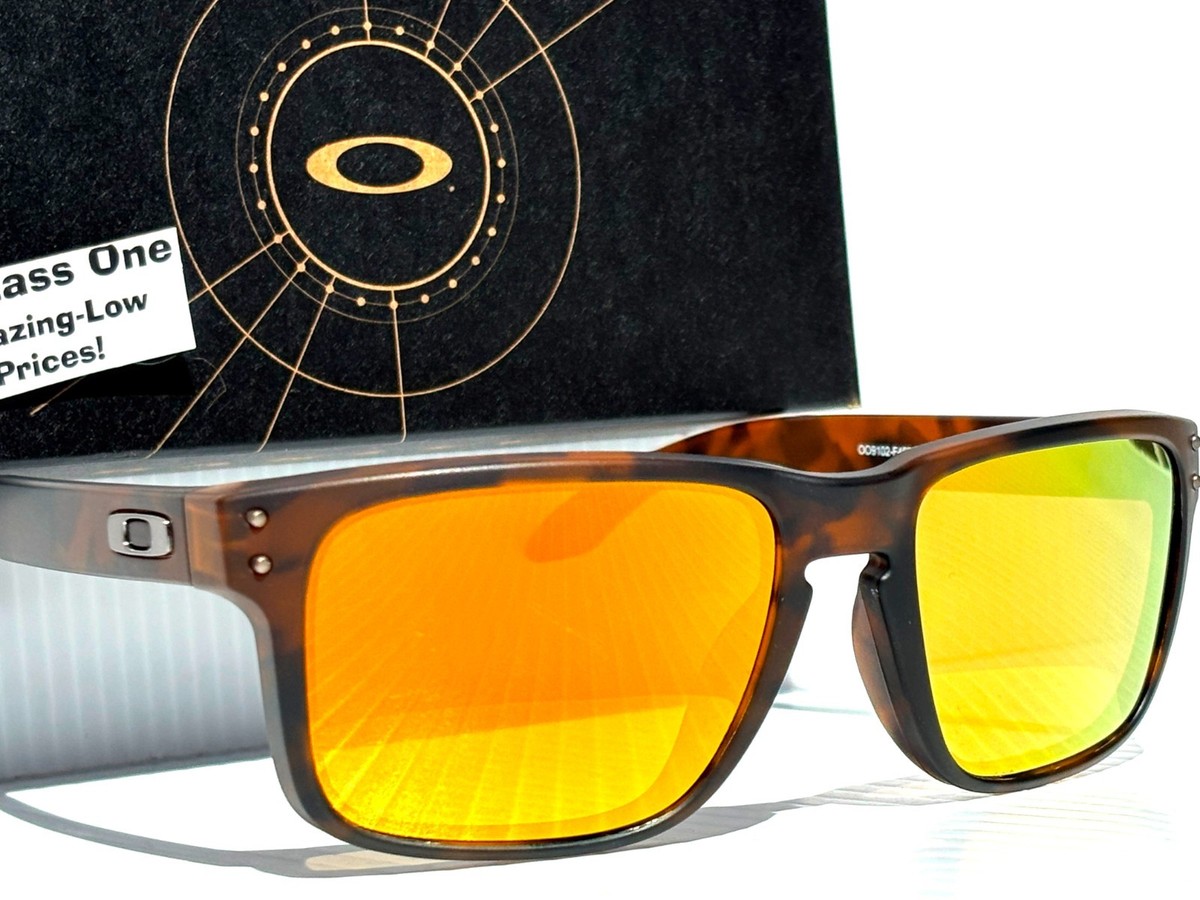 NEW Oakley HOLBROOK Matte Tortoise POLARIZED Galaxy Orange Lens