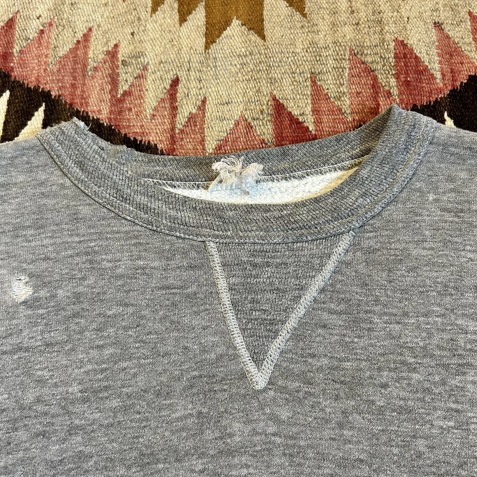 Vintage 1950s Russell Southern Single V Cotton Crewneck Sweatshirt Sz XL - Gray - Image 4 of 4