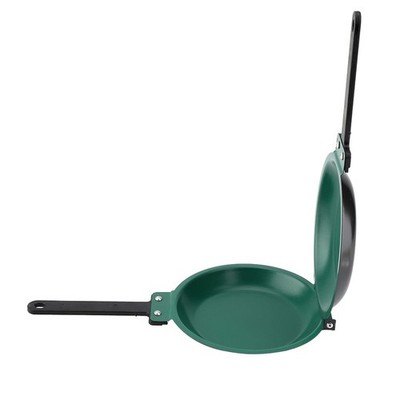 BOENLU 7.6 Inch Double-Sided Flip Frying Pan, Stainless Steel, Non-Stick Coat...