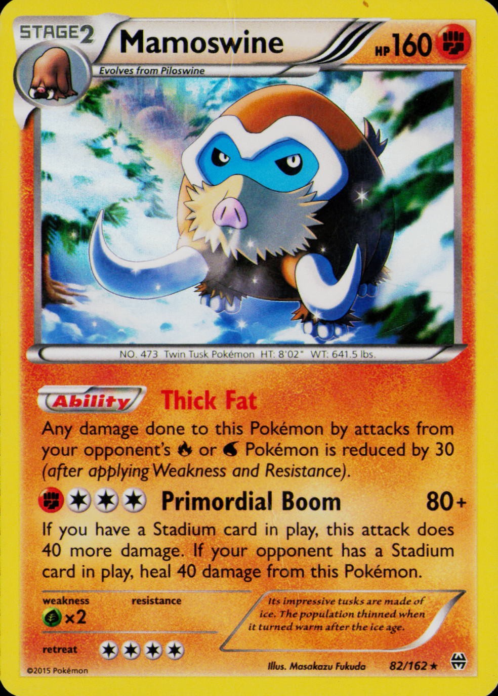 Mamoswine 82/162 Holo R BREAKthrough Pokemon DMG