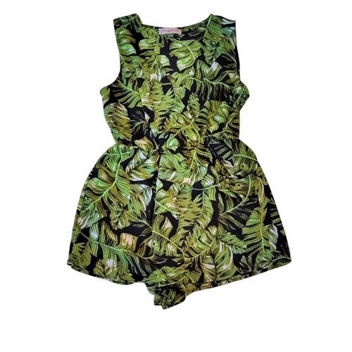 Tropical Green Leaf Strampler Skort Palme Größe Small