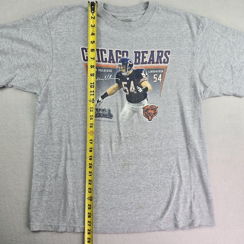 Chicago Bears Brian Urlacher Super Bowl Shirt Tee Adult Size Large Reebok Gray - Picture 7 of 9