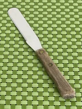 Forgecraft Stainless Butter Spreader Knife 4" Blade Wood Handle USA - 7 3/4"