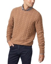 J.Mclaughlin Eamon Solid Cable Cashmere Sweater Men's S