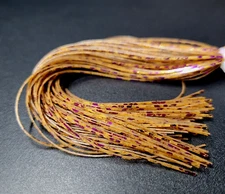 RUBBER SILICONE LEGS - Fly Tying Material - PUMPKIN/ PURPLE CHROME - Sili Legs