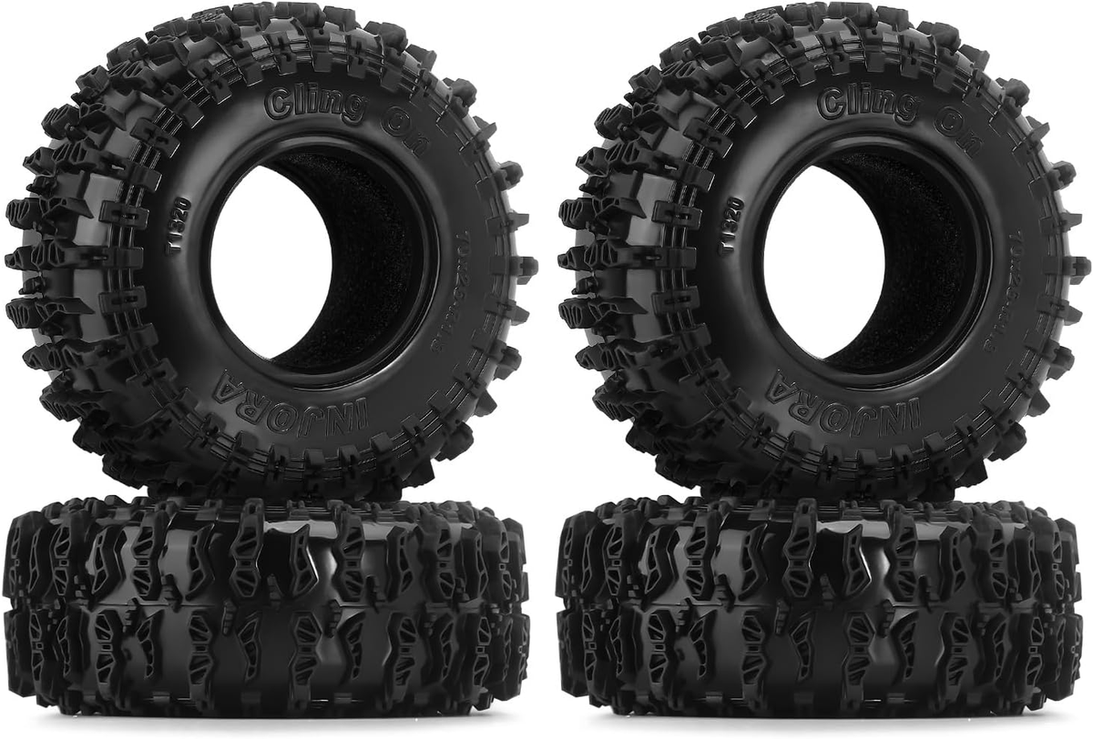 1.3 Inch RC Crawler Tires 70 x 26 mm S5 Cling On for SCX24 TRX4M