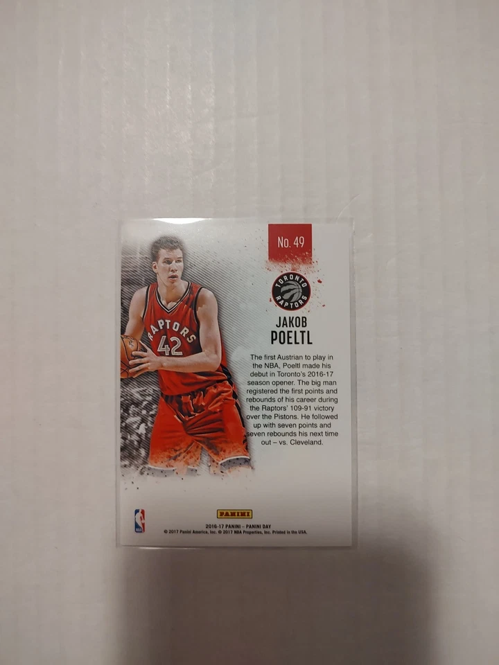 2016-17 Panini Day Rookies /699 Jakob Poeltl #49 Rookie RC (PWE) - Image 2 of 2