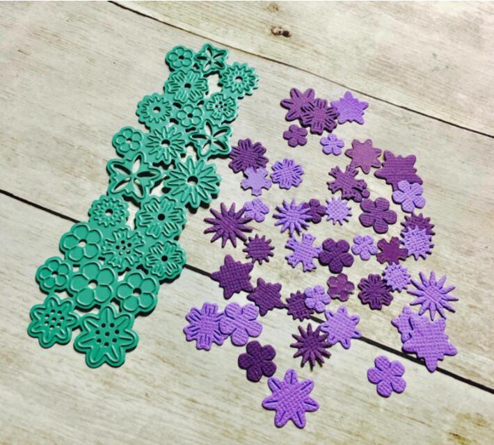Mini Metal Flower Dies for DIY Scrapbooking and Photo Album Crafts