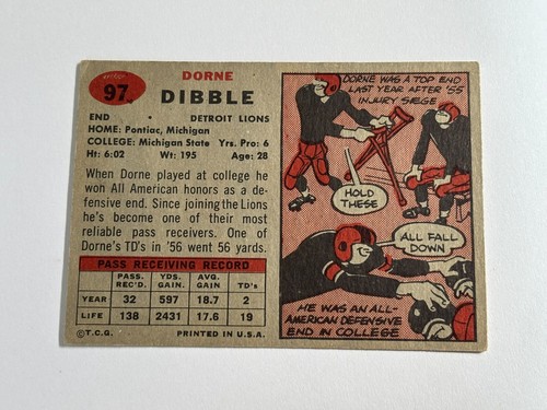 1957 Topps - Dorne Dibble #97 NM Condition - Picture 2 of 2
