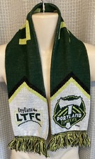 YOUTH SGA PORTLAND TIMBERS SCARF GREEN/YELLOW 43" X 5 1/2" MADE IN THE UK EUC  