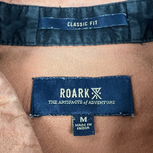 Roark Classic Fit Button Shirt Orange Button Up Long Sleeve Outdoor Mens Medium - Picture 3 of 9