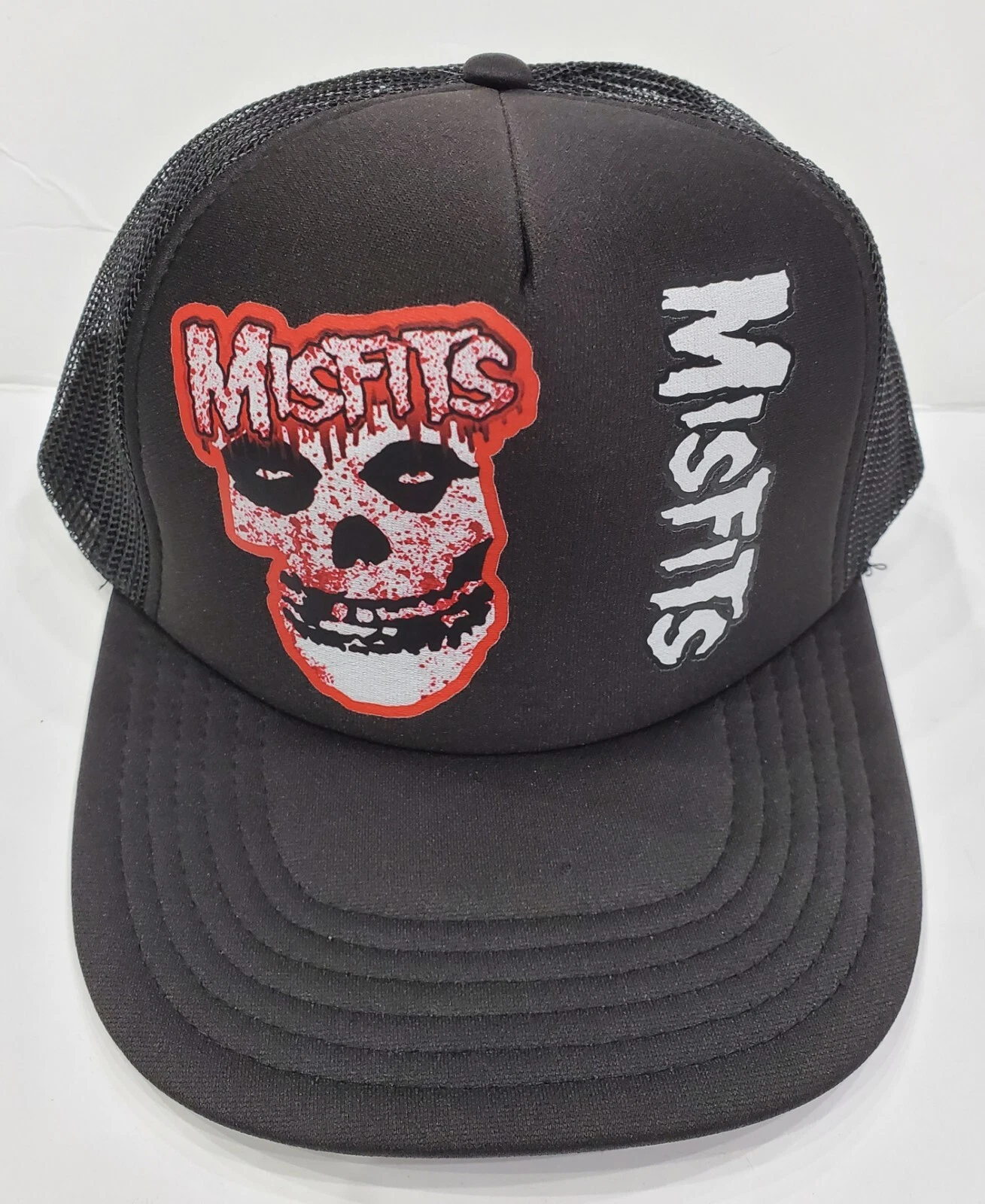 Black Death Thrash Metal Colors Bloody Red Skull Trucker Adjust