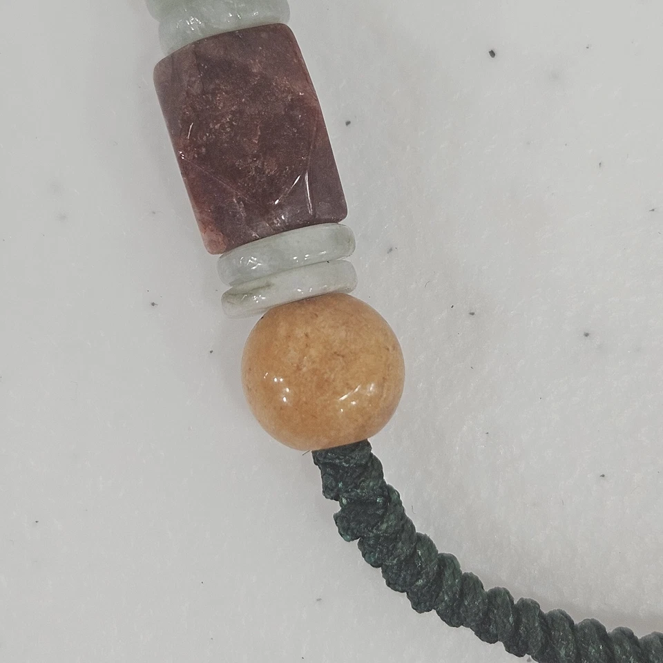 Jade Bracelet Handmade Adjustable Natural Real Crystal Healing Chakra Multi New - Image 3 of 4