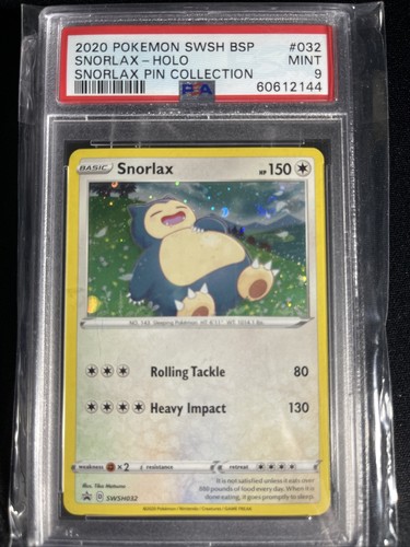 Snorlax graded PSA 9 for sale on eBay