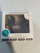 Grabease Baby & Toddler Self Feeding Utensils Spoon & Fork Set DARK GREY/BLACK