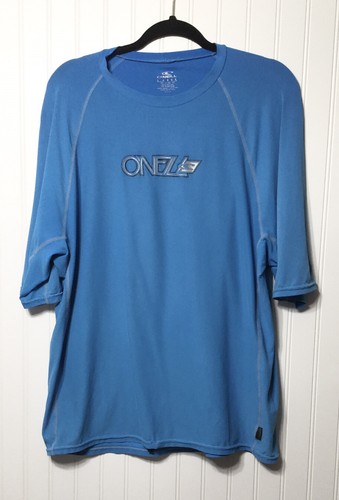 O'NEILL Mens Large Quick Dry Bright Blue T Shirt 30 UV protection 24-7